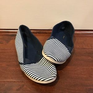 Striped Slip On Flats
